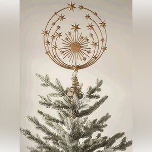 Anthro Hedy Tree Topper Gold Shooting Stars